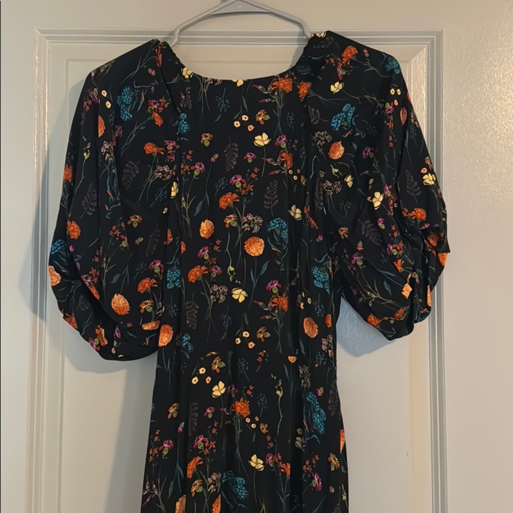 Spring Balloon Sleeved midi dress